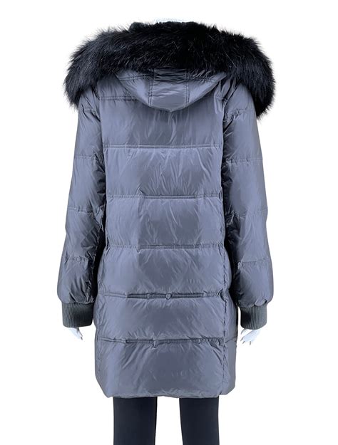 michael kors gunmetal down coat